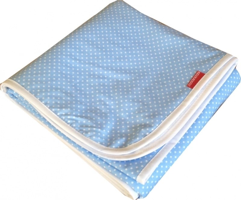 Wiegdeken Babyblauw Stipje