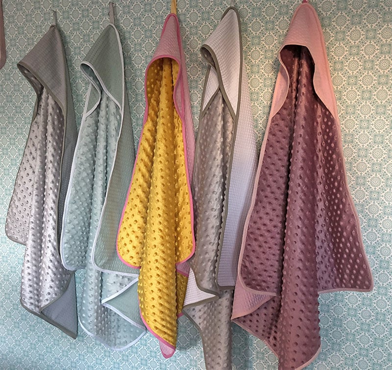 Wikkeldoek Wit met grijs