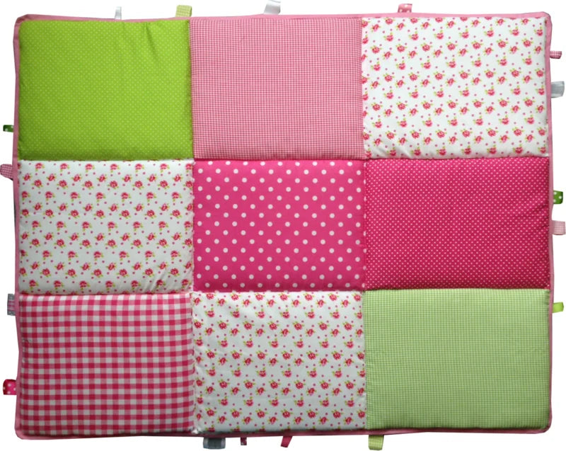 Boxkleed 70x90 75x90 75x95 80x80 80x100 100x100 Rond 90/95 cm Bloemetjes Rozegroen