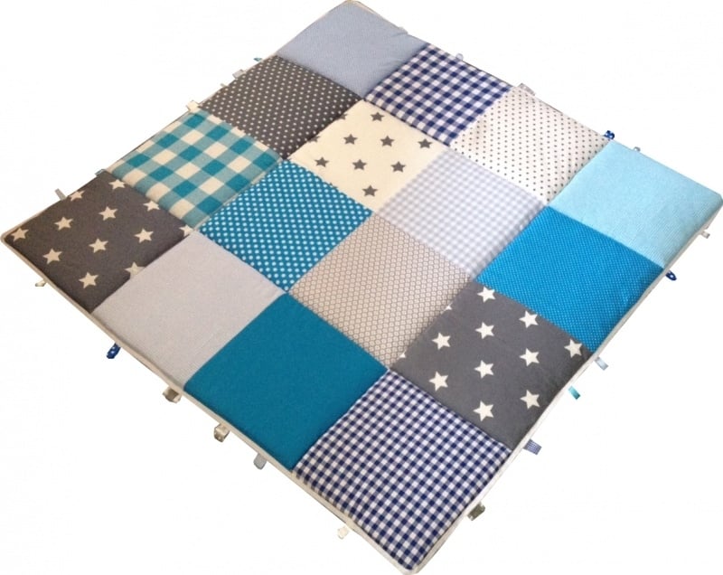 Speelkleed baby speelkleed groot Sterren Stoer - Blauw Grijs