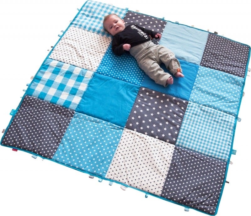 Speelkleed baby speelkleed groot Sterren Blauw Grijs